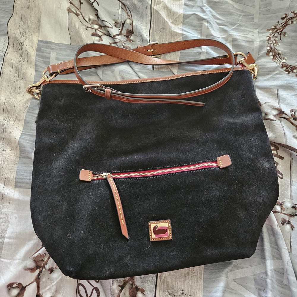 Dooney & Bourke Black and Brown Crossbody Bag with Leather Accents - Picture 8 of 8